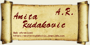 Anita Rudaković vizit kartica